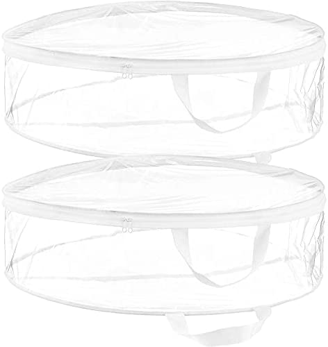 CHRISTMAS WREATH STORAGE BAG  30" Diameter  Clear Top/Zipper Closure 