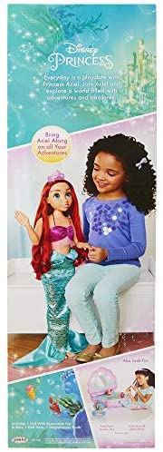Disneys The Little Mermaid 30 Year Anniversary Disney Princess Ariel Doll My Size 32 Tall Playdate Ariel Doll with Long Flowing Hair & Dinglehopper Hairbrush