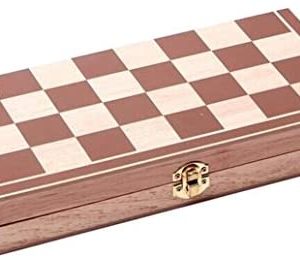 BlueSnail 15 Classic Vintage Standard Folding Wooden Chess Set Foldable Games Board Crafted Carved 