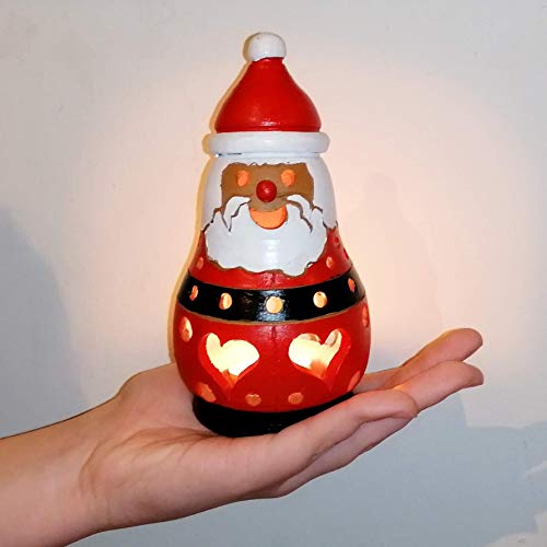Ceramic Santa Claus Tea Light Holder Christmas Decoration Holiday Gift Idea New 