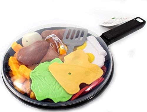 GIFT DEPOT® 25 Piece Fast Food Playset Cooking Pan Spatula Cheeseburger Hotdog 