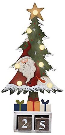 Details about   Christmas Advent Countdown Calendar Santa Claus Wooden Crafts Home Ornament Gift 