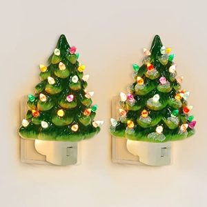 Blissun 15" Ceramic Christmas Tree,Tabletop Christmas Tree Lights Decoration NEW 