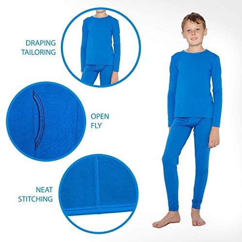 Rocky Thermal Underwear for Boys Cotton Knit Thermals Kids Base Layer Long John Pajamas Set 