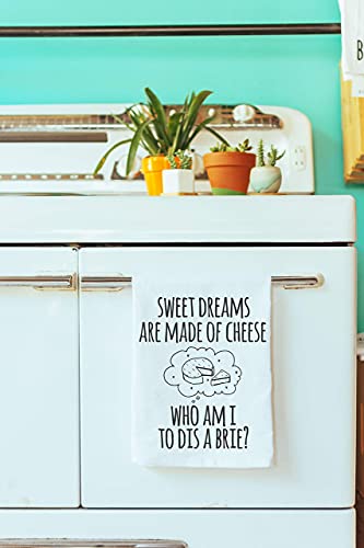 Funny Dish Towel, Sweet Dreams Are Made Of Cheese Who Am I To Dis 