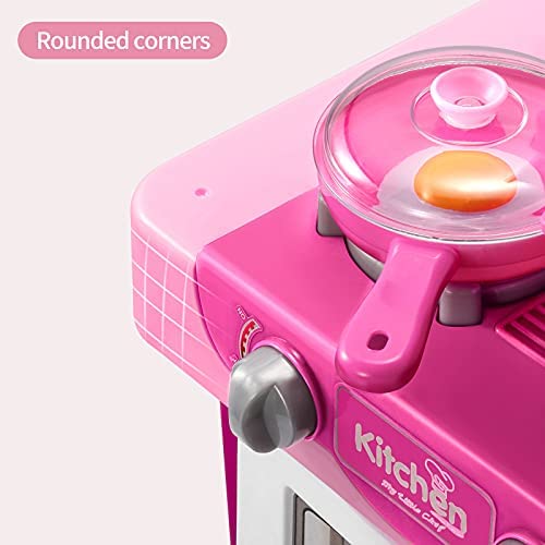 53 PCS Kitchen Toys for Toddlers Details about    Kitchen Playset Pretend Food Toy Pink 