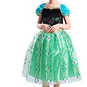 Gherorner Princess Dress for Little Girls Birthday Fancy Dress Snow Party Cosplay Costumes with Accessories 