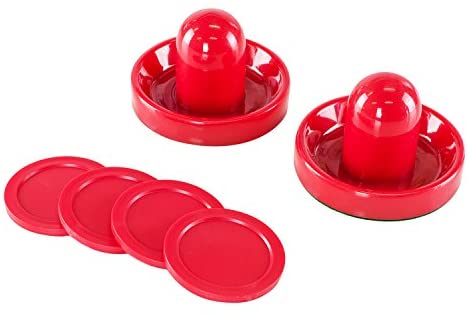 Accessories for Game Tables 4 Striker, 4 Puck Packs Air Hockey Pushers and Air Hockey Pucks 