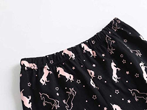 MyFav Young Girls Pajama Cute Cat Pattern Nighty Comfy Shorts Cotton Sleepwear