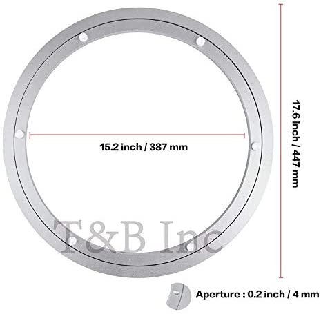Details about   TamBee 500mm Lazy Susan 20 Inch Aluminum Bearing Metal Rotating Turntable Bearin 