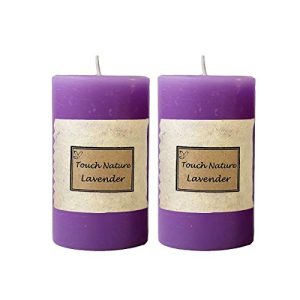DISC HANDMADE DECORATED CANDLES LAVENDER 