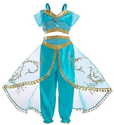 WonderBabe Girls Princess Halloween Dresses Princess Birthday Party Role Play Dress Up Clothes Age 1-12 Years 