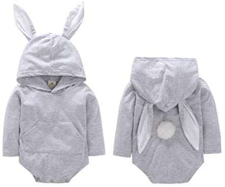 Newborn Baby Girl Boy Easter Bunny Rabbit Outfits Onesie Hoodie Romper One-Piece Bodysuit Jumpsuit Pjs Clothes Set 