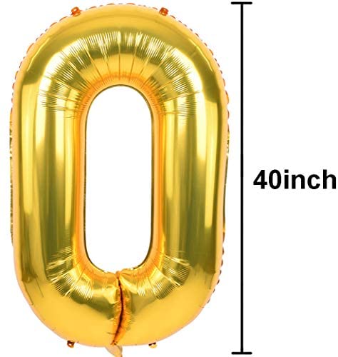 40 Inch Red Large Numbers 0-9 Birthday Party Decorations Helium Foil Mylar Big Number Balloon Digital 3 