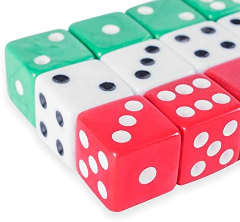 25 Green Dice 14mm Casino Play Home Games Crafts  * Home Game Dice 
