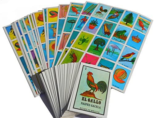 Details about   Naipes Gacela Loteria Mexicana Family Set of 20 Boards and Cards 