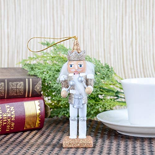Esplic New Christmas Nutcracker Set of 5 Puppet Soldier Shape Decoration Ornaments Christmas Tree Decoration Pendant for Office Home Shopping Mall 