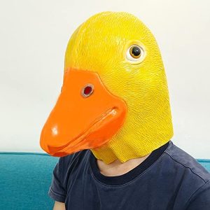 PARTY STORY Duck Mask Halloween Latex Animal Mask Novelty Rubber Costume Full Head Masks 