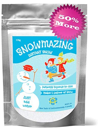 Instant SNOW Insta Powder For Cloud Slime & Decoration 4 Gallons Just Add Water 