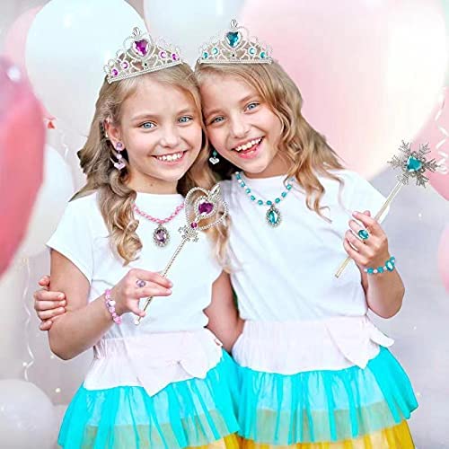 Princess Accessories for Little Girls Toddlers Aged 3,4,5,6 Years Old Purse Cloak Princess Dress Up – Chibon Princess Toys with Heel Shoes Crowns Tiaras Gloves & Jewelry Birthday Christmas Favor 