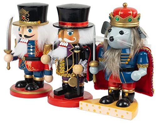7 Inch Handmade Wooden Mouse King Soldier and Pirate Traditional Nutcracker Decorations for Fall Festive Christmas Desktop Collectible Decor FUNPENY 3 Set Christmas Nutcrackers Figures 7 Inch Handmade Wooden Mouse King Soldier and Pirate Traditional Nutcracker Decorations for Fall Festive Christmas Desktop Collectible Decor FUNPENY 3 Set Christmas Nutcrackers Figures