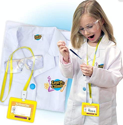Over 20 Science Experiments Learn & Climb Kids Science Kit with Lab Coat Ages 