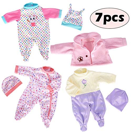 ebuddy 17pc Set Doll Clothes with Hat and Coat for 43cm New Born Baby Dolls New 
