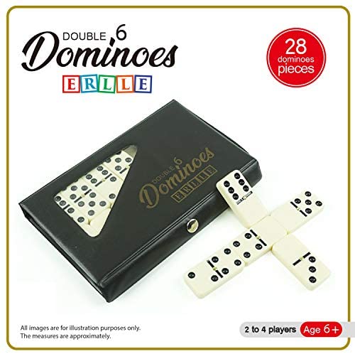 with 28 Spinners 2-4 Players Girls Party Gifts and Anytime use- Classic Double 6 Domino Game Set Suitable for Boys 