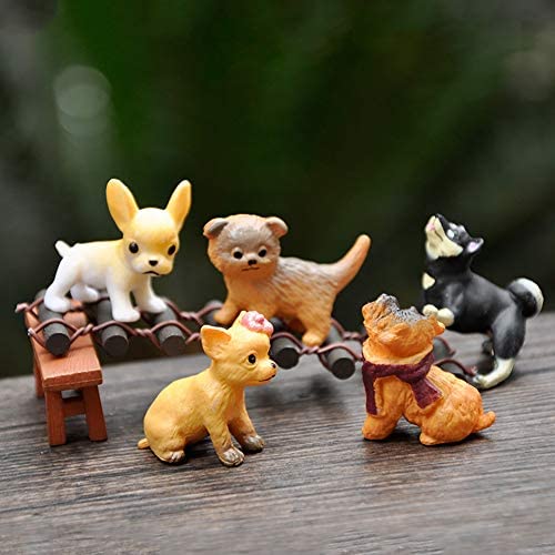 Blingparty 8Pcs Mini Dog Figurines Realistic Dog Figures Toy Set Educational Learning Toy Set for Kids Toddlers Miniature Dog Animal Puppy Toys for Cake Topper Plastic Dog Figure Animals Playset 