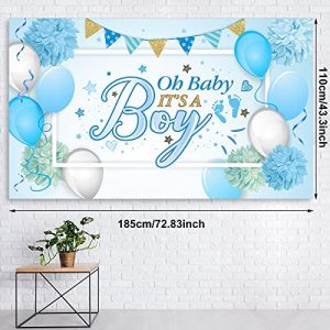 BABY SHOWER Decorations Blue Boy Party Supplies Banner Backdrop Room Wall Kits 