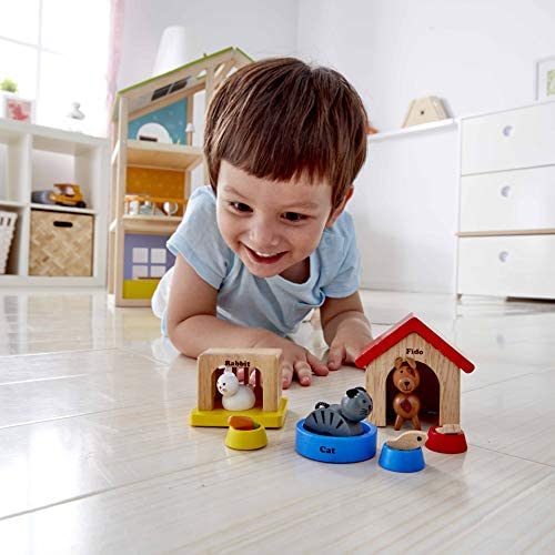 Hape Family Pets Wooden Doll House Animals 
