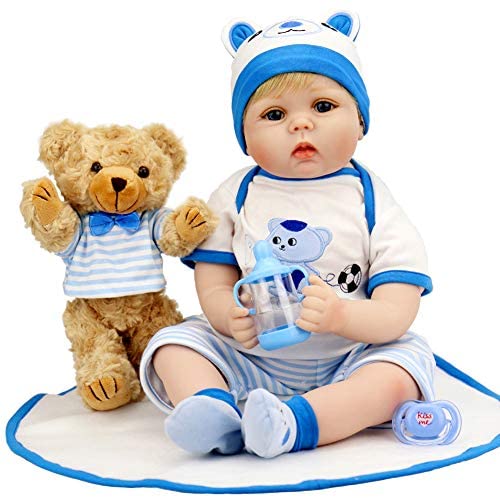 Aori Lifelike Reborn Baby Dolls 22 Inch Real Looking Weighted Reborn Boy Doll for sale online 