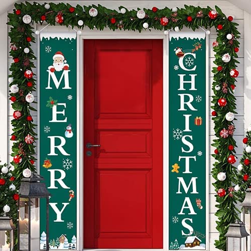 Youeon Christmas Porch Sign 72x12 Hanging Banner Banners Xmas Decorations For Indoor Outdoor Home Wall Party Decor Deep Green Homefurniturelife - Decorative Banners For The Home Youeon Christmas Porch Sign 72x12 Hanging Banner Banners Xmas Decorations For Indoor Outdoor Home Wall Party Decor Deep Green Homefurniturelife - Decorative Banners For The Home
