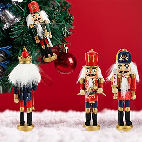 4.9in Wooden Nutcracker Ornament Set Nutcracker Christmas Decorations Nutcracker Figures Hanging Handicrafts for Xmas Tree Ornaments Birthday Gift Home Decor Jhua 4Pcs Christmas Nutcracker Ornaments 4.9in Wooden Nutcracker Ornament Set Nutcracker Christmas Decorations Nutcracker Figures Hanging Handicrafts for Xmas Tree Ornaments Birthday Gift Home Decor Jhua 4Pcs Christmas Nutcracker Ornaments