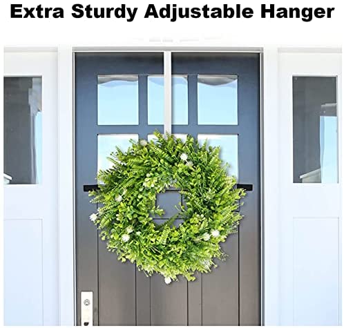Black） Adjustable Door Wreath Hanger Front Door Wreath Hanger for Holiday Decoration| Kayson Wreath Door Retractable Hook 15.3in-25.5in 