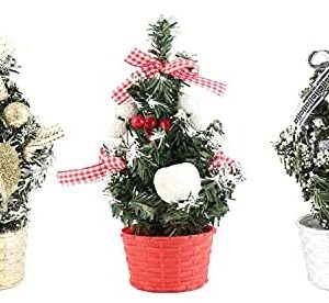 3pcs Stand Mini Christmas Tree Small Pine Trees Xmas Gifts Home Desktop Decor Lo 