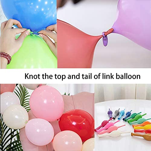 IN-JOOYAA 10 Inch Black Link Balloon 50 Pcs Quick Linkable Balloon for Party Decoration 