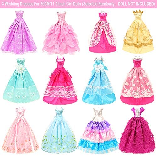 10 shoes for 11.5 inches Dolls 6-pack Wedding Dress Party Gown Clothes Outfits 
