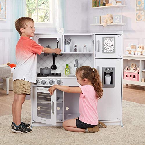 Easy to Assemble Charcoal Melissa & Doug Wooden Chef’s Pretend Play Toy Kitchen With “Ice” Cube Dispenser 39 H x 15.5 W x 43.25 L 