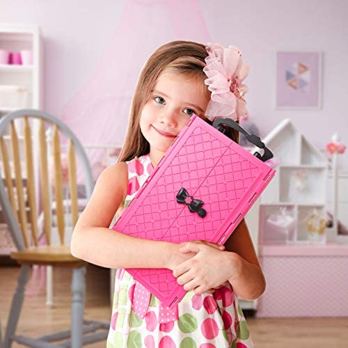 ect. ZITA ELEMENT 11.5 Inch Girl Doll Closet Wardrobe Set 102 Pcs Clothes and Accessories Including Wardrobe Suitcase Shoes Rack Clothes Dresses Swimsuits Shoes Hangers Necklace Bags 