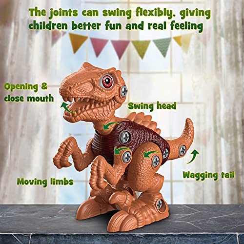 by huwairen Blue Dinosaur Toys for 3-6 Year Old Boys for Kids Transforming Dinosaur Car with LED Light and Music Gifts for 4-7 Year Old 