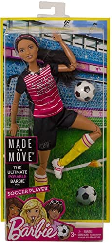 FCX82 Barbie Made to Move Soccer Player Doll Brunette for sale online 