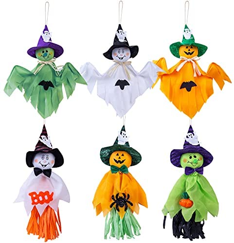 Details about   Halloween Hanging Ghost Decorations,Pumpkin Ghost Straw Windsock Pendant Scar... 