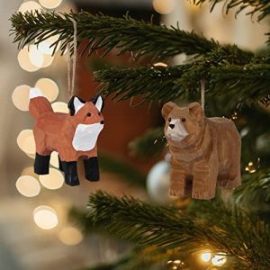 Brown Fox What The Pun Funny Wood Christmas Tree Holiday Ornament 