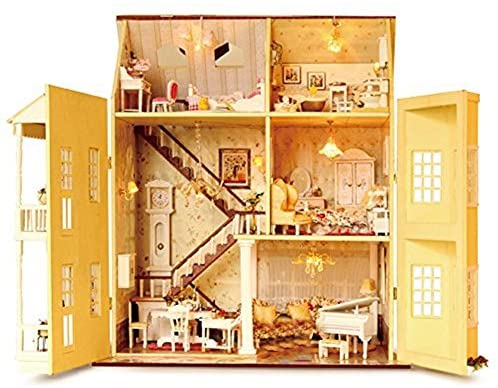 Flever Dollhouse Miniature DIY House Kit Manual Creative with Furniture for  Romantic Artwork Gift Great Villa (Fairy Homeland)