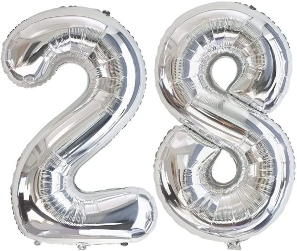 40'' Silver 100cm Foil Balloon Helium Giant Number Party Decoration Age Wedding 