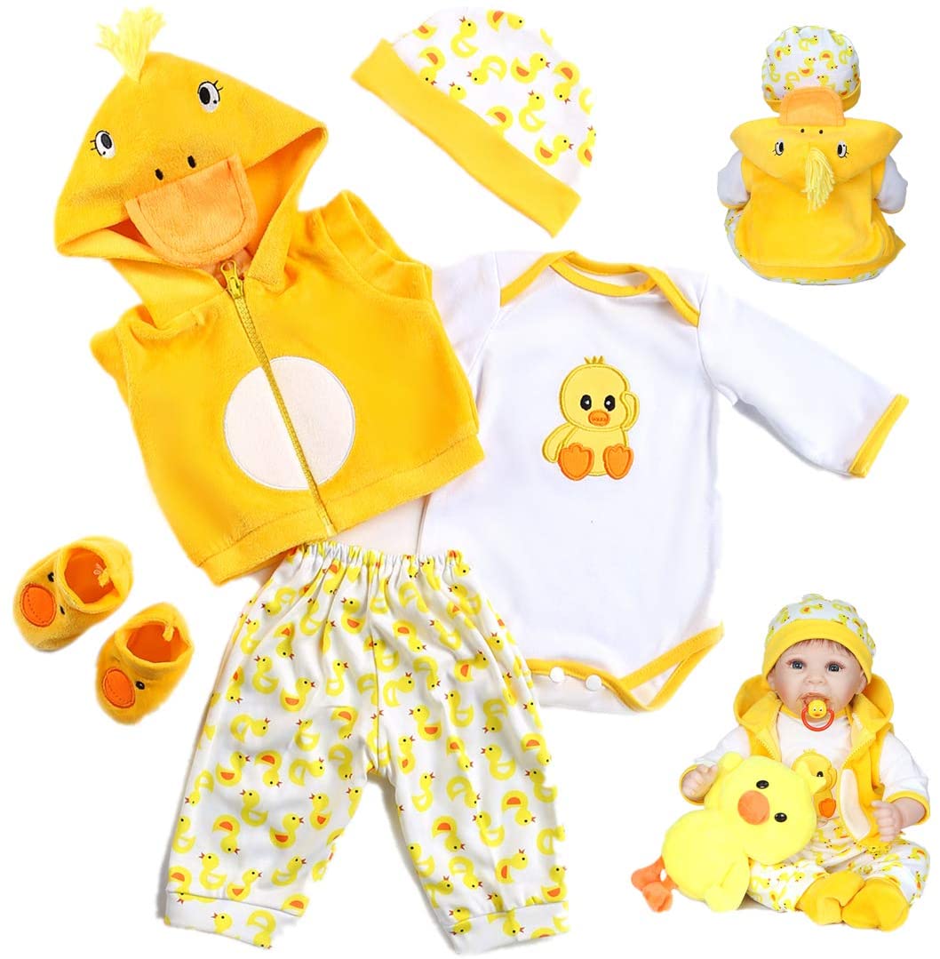 Reborn Baby Girl Doll Clothes Newborn Clothing for 22" Baby Not Included Doll 