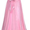 Deluxe Princess Soft Velvet Hooded Long Cape Cloak Costume for Girls Dress Up Party 