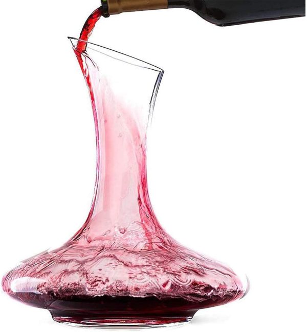 100% Hand Blown Lead-Free Crystal Glass Wine Decanter Red Wine Carafe,Gift 