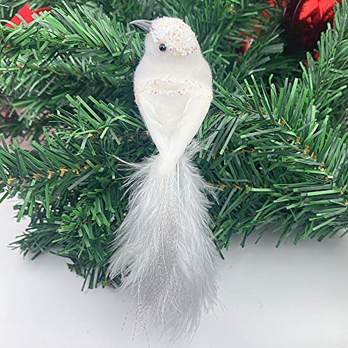 6Pcs Mini Fake Birds Artificial Feather Foam Bird Home Xmas Tree Ornament Decor 